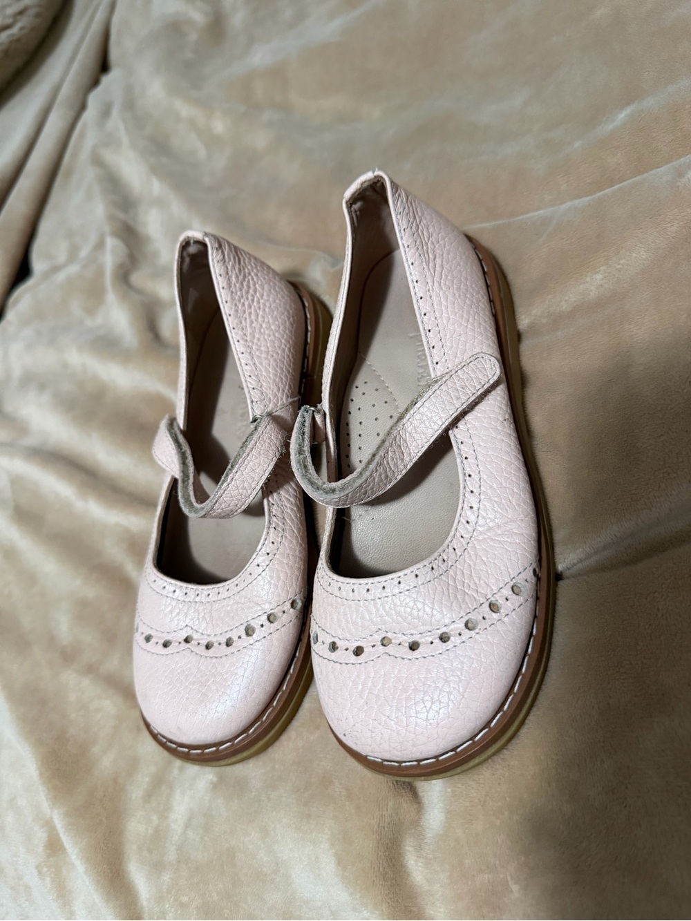 Elephantito Genuine Leather Kids Pink Mary Jane Shoes with Strap 11.5/28